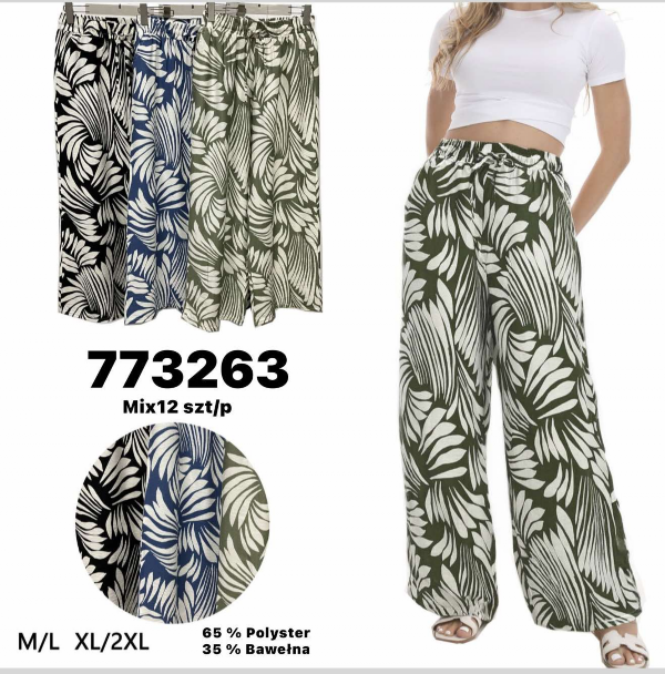 Spodnie damskie Roz M/L-XL-2XL, Mix Kolor Paczka 12 szt